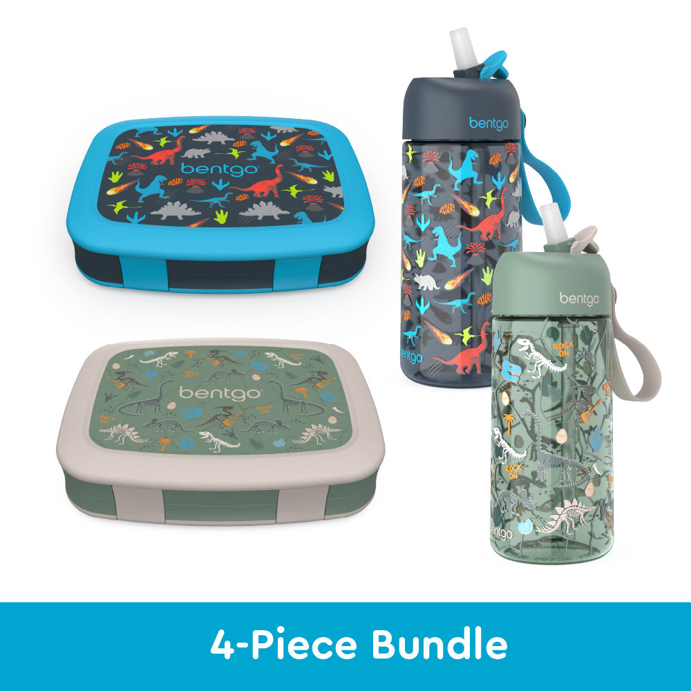bentgo-kids-prints-lunch-boxes-and-water-bottles-q2 bentgo-lunch-box-bottle-bundle-dinsoaur-fossils-1.jpg